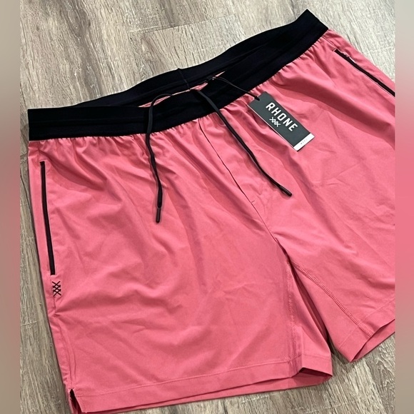 NWT Rhone XXL 7” Mako Unlined Tech Short Anti-Odor Salmon Athletic Shorts - Picture 5 of 8
